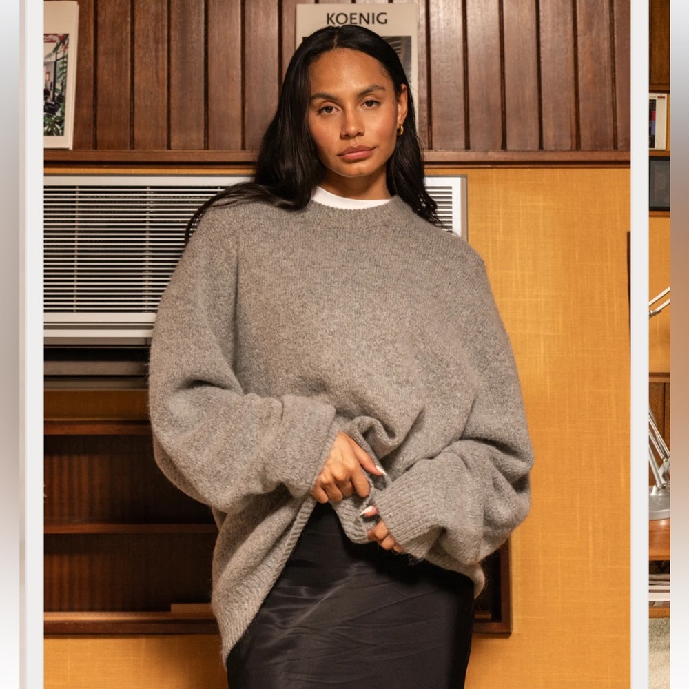 NWT Bound Gray Mohair Blend Sweater (Unisex)